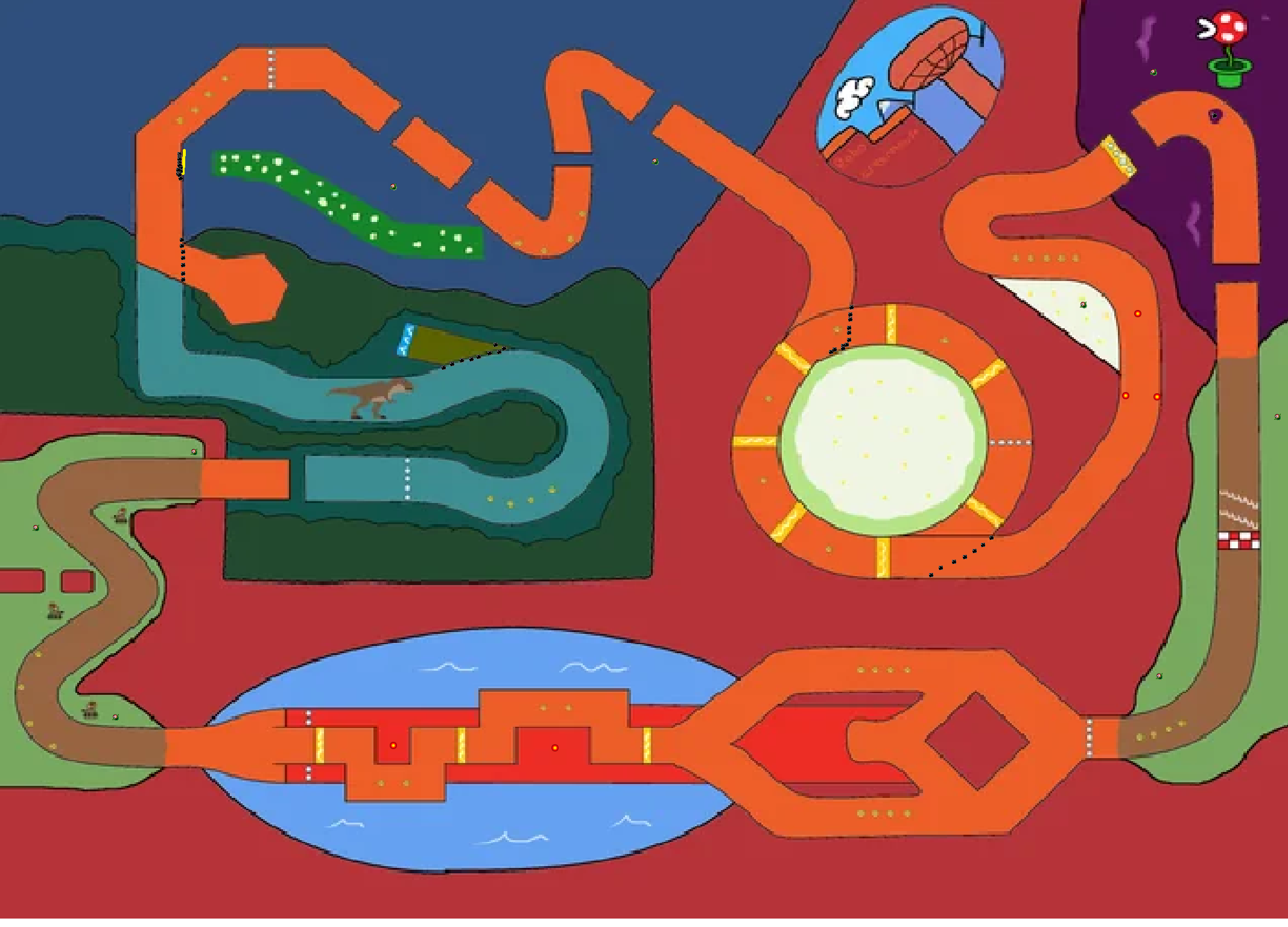 wooded raceway - Mario Kart PC
