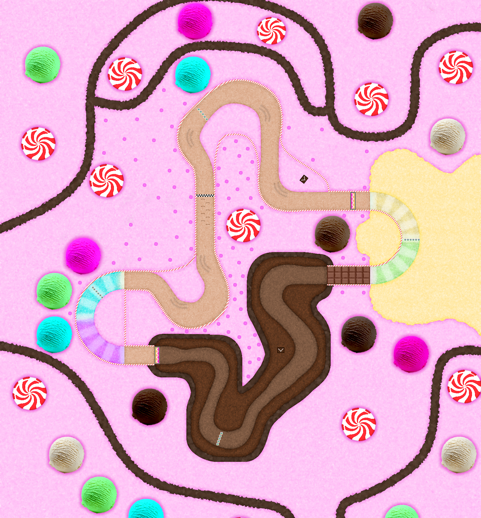 Candy Cane Valley - Mario Kart PC