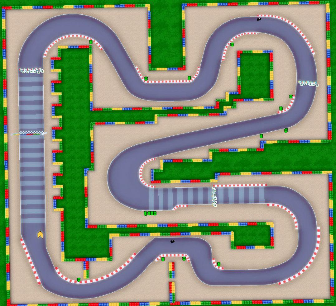 SNES Mario circuit 3 - Mario Kart PC