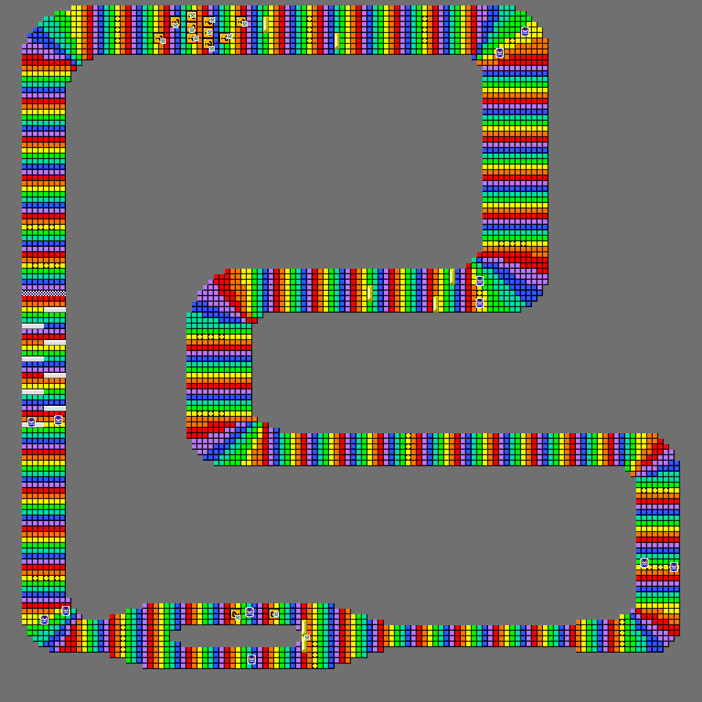 SNES Rainbow Road - Mario Kart PC